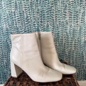 Marc Fisher Leather White Booties